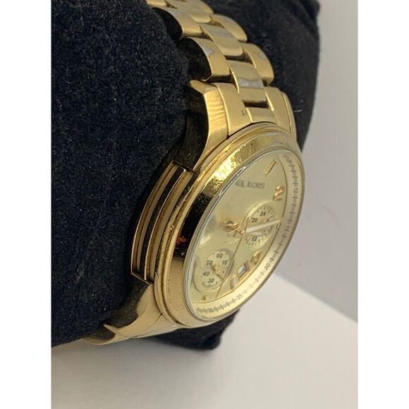 Michael Kors MK5055 Unisex Gold Stainless Steel Analog Dial Quartz Watch NA13 - Picture 4 of 11